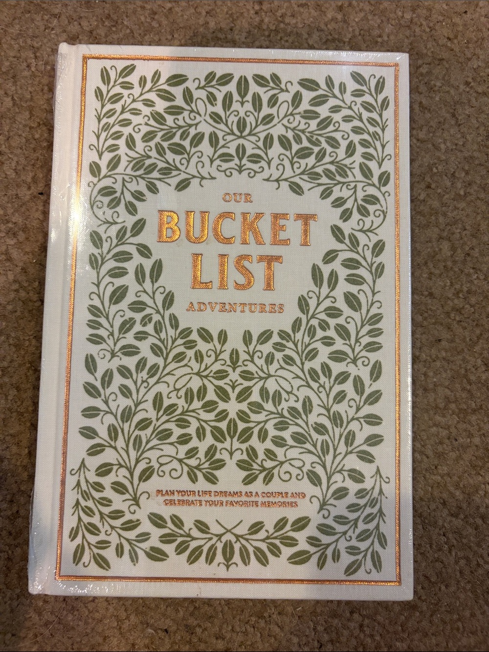 Our Bucket List Adventures Journal - Green and Gold